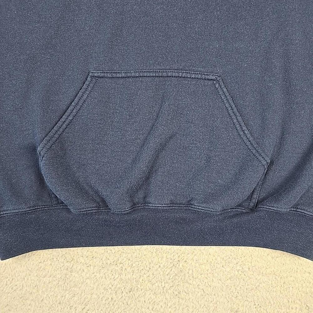 Unisex Gildan Dry Blend Hoodie 50% Poly /50% cotton Blue Medium Inderkum - Picture 4 of 9